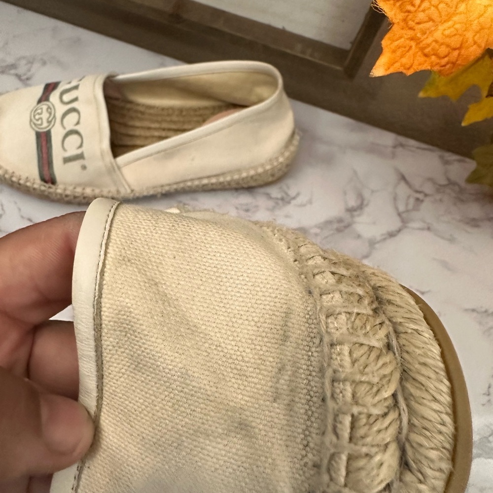 Gucci Gg Logo Web Leather Trimmed
Canvas Espadrilles - Picture 9 of 15